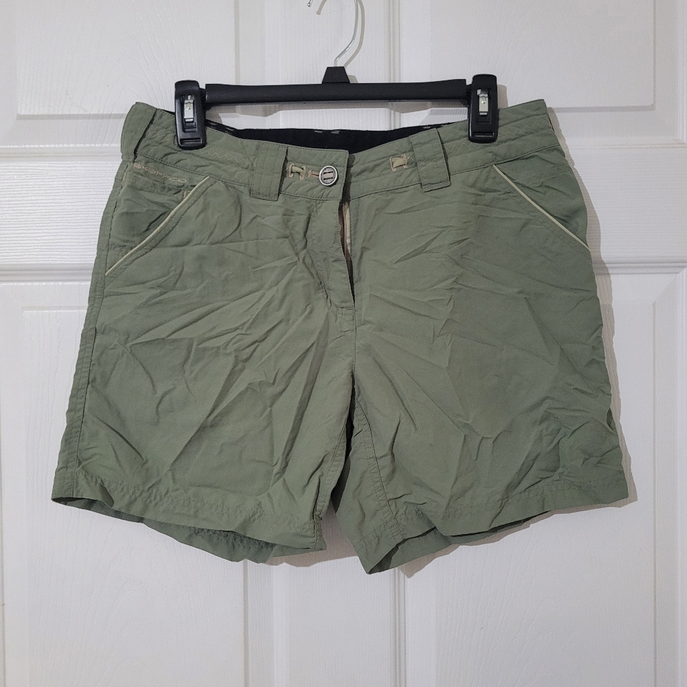 Women Size 6 Exofficio Olive Green Nylon Shorts